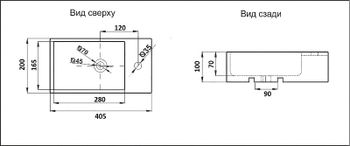 Раковина CeramaLux 40 9048DL Белая — фото 2, Мини-раковины