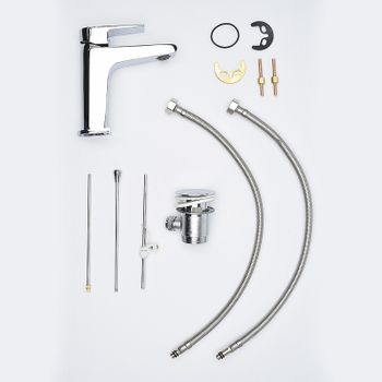 Смеситель для раковины AQUAme Prato AQMP6121 Хром — фото 3, Смесители для раковины