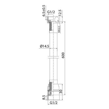 Шланг для душа Iddis A50711 0.6 Хром — фото 2, Душевые шланги