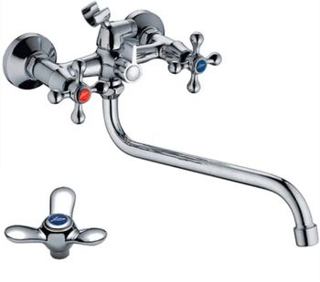 Смеситель для ванны Ledeme H12 2312L универсальный Хром — фото 1, Смеситель для ванны