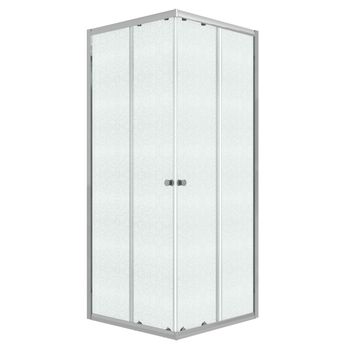 Душевое ограждение Niagara Eco NG-1010-14QMT (100х100х190) квадрат,раздвижное,хром,стекло матовое,1  — фото 3, Квадратные душевые уголки