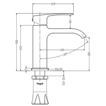 Смеситель для раковины Raglo R02.10.09 Графит матовый — фото 4, Смесители для раковины