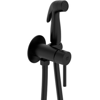 Гигиенический душ со смесителем Milardo Tidy 001BLR0M08 Черный матовый — фото 1, Гигиенические души