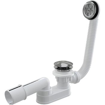 Сифон для душевого поддона Alcaplast A506KM Белый Хром — фото 1, Сифоны для поддонов