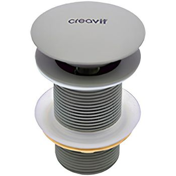 Донный клапан Creavit SF030.CGR click-clack Холодный серый матовый — фото 1, Донные клапаны