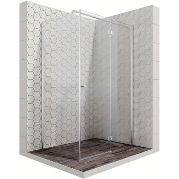 Душевой уголок Ambassador Diamond 120х80 12011107R профиль Хром стекло прозрачное — фото 1, Прямоугольные душевые уголки