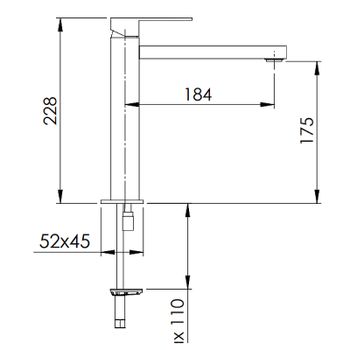 Смеситель для раковины Remer Q-Design QD11L Хром — фото 2, Смесители для раковины