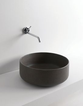 Раковина Artceram Cognac 42 COL001 20 00 Nero roma — фото 2, Раковины накладные