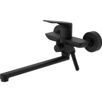 Смеситель для ванны Haiba HB22816-7 универсальный Черный матовый — фото 1, Смеситель для ванны