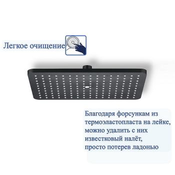 Верхний душ Bond Cube B03-9988 Черный матовый — фото 4, Верхние души