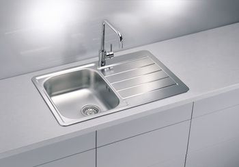 Мойка для кухни LINE 80 NAT-90 790X500 в комплекте с сифоном 1130551, — фото 2, Кухонные мойки