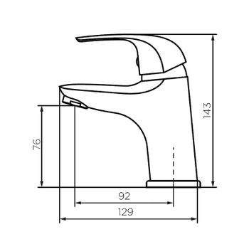 Смеситель для раковины Dorff Stark D1100210 Хром — фото 4, Смесители для раковины