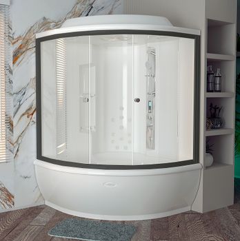 Душевой бокс Radomir Калифорния К1 155x155 1-04-6-0-4-0780 с баней с гидромассажем — фото 4, Душевые боксы