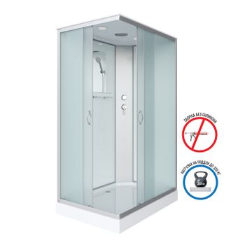 Душевая кабина Niagara Classic NG-43185-14Q (110х80х215) низкий поддон(13см),стекло матовое,3 места — фото 3, Душевые кабины