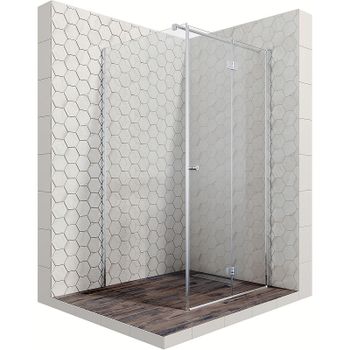 Душевой уголок Ambassador Diamond 100х100 12011106R профиль Хром стекло прозрачное — фото 1, Квадратные душевые уголки