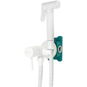 Гигиенический душ со смесителем ALMAes Benito AL-859-06 Белый — фото 1, Гигиенические души