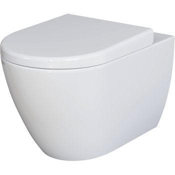 Унитаз Ambassador Queen 113T20001R-112T20001 подвесной Белый глянцевый с сиденьем Микролифт — фото 1, Подвесные унитазы