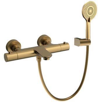 Смеситель для ванны Raiber Graceful RPG-008 с термостатом Золото матовое — фото 1, Смеситель для ванны