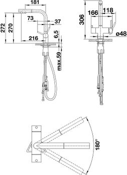 Смеситель для кухни Blanco Fontas-S II 525200 Антрацит — фото 2, Смесители для кухни