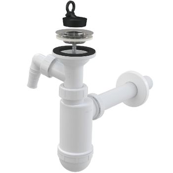 Сифон для раковины Alcaplast A410P Хром — фото 1, Сифоны для раковины