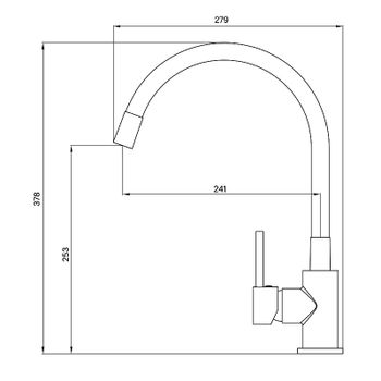 Смеситель для кухни Milardo Meal M01SB0FM05 Хром Черный — фото 2, Смесители для кухни