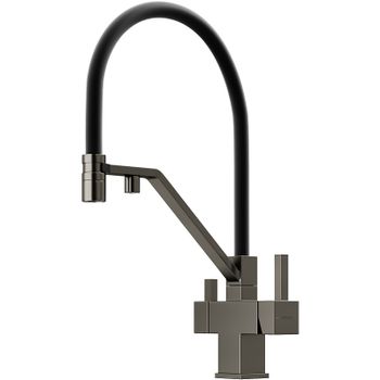 Смеситель для кухни Sancos Loro SC4007GG Вороненая сталь Черный — фото 1, Смесители для кухни