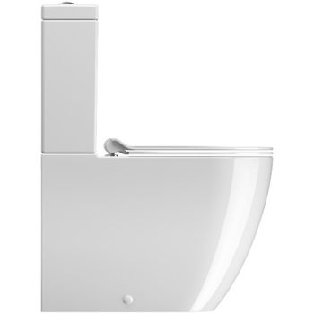 Унитаз компакт GSI Pura 880611 Белый глянцевый без бачка и сиденья — фото 4, Напольные унитазы