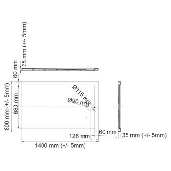 Wiese 84T35 Душевой поддон — фото 4, Душевые поддоны из искусственного камня