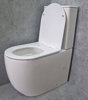 Унитаз компакт CeramaLux TR2176 Белый глянцевый с бачком и сиденьем Микролифт — фото 3, Напольные унитазы