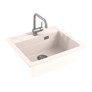 Мойка для кухни ALVEUS GRANITAL ATROX 30 ARCTIC - G11 590 X 500 1X в комплекте с сифоном 1132823, — фото 2, Кухонные мойки