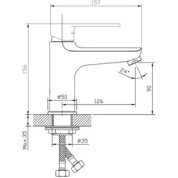 Смеситель для раковины ESKO Belgrade BD 26 Хром — фото 4, Смесители для раковины