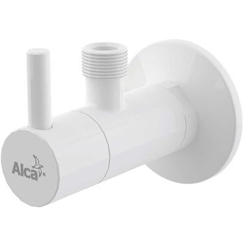 Запорный вентиль Alcaplast ARV001B угловой Белый — фото 1, Комплектующие для туалета