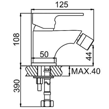 Смеситель для биде Ledeme H03W 5003-WL Белый Хром — фото 4, Смесители для биде