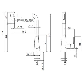 Смеситель для кухни Remer Vanity V81M Хром — фото 2, Смесители для кухни