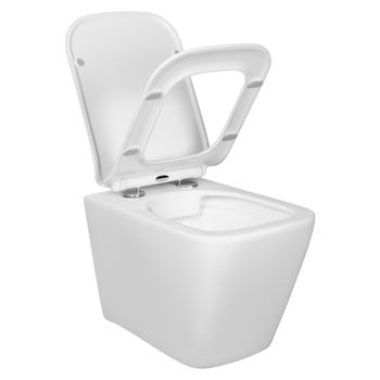 Унитаз подвесной безободковый AQUATEK ДЕЛЬТА 480 x 350 x 320 мм, тонкое сиденье с механизмом плавног — фото 5, Подвесные унитазы