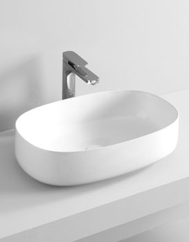 Раковина Artceram Cognac 55 COL003 01 00 Белая — фото 5, Раковины накладные