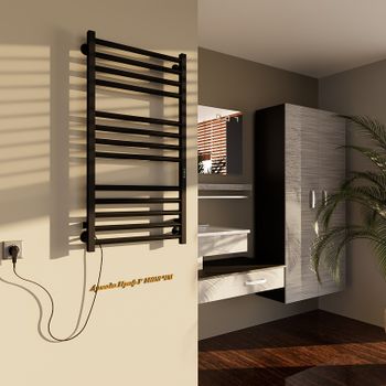 Электрический полотенцесушитель Altasan АрмадаПроф 100х50 АрмадаПрофР10050ЧМ Черный муар — фото 2, Электрические полотенцесушители