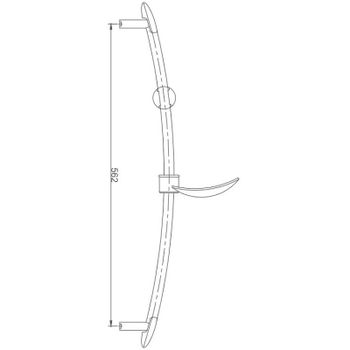 Душевая штанга Haiba HB8002 Хром — фото 2, Штанги для душа