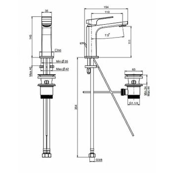 Смеситель для раковины Fima Carlo Frattini Fit F3381CR Хром — фото 2, Смесители для раковины