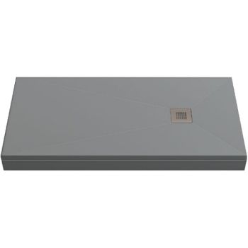 Душевой поддон из искусственного камня Creto Ares 140x90 1-0018 Серый — фото 1, Душевые поддоны из искусственного камня