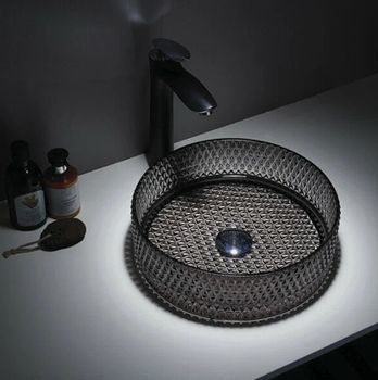 Раковина-чаша CeramaLux 36 GL03 Графит — фото 1, Раковины накладные