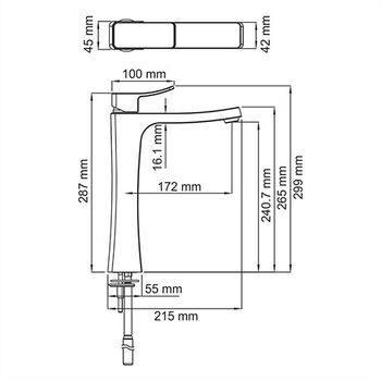 Aller 1063H Смеситель для умывальника — фото 11, Смесители для раковины