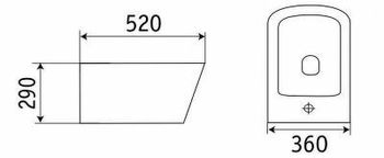 Биде CeramaLux NS5370MB подвесное Черное матовое — фото 2, Биде подвесные