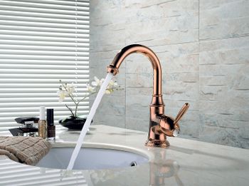 Смеситель для раковины Lemark Spark LM6707RG Розовое золото — фото 5, Смесители для раковины