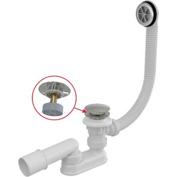 Слив-перелив Alcaplast A505CKM-100 Click-Clack Хром — фото 1, Сливы-переливы