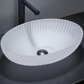 Раковина-чаша CeramaLux 51 GL49-JA Белая матовая — фото 1, Раковины накладные