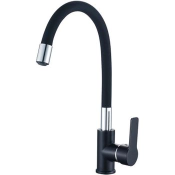 Смеситель для кухни Haiba HB70113-7 Черный Хром — фото 3, Смесители для кухни