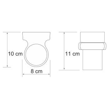 Berkel K-6828 Подстаканник одинарный — фото 4, Аксессуары для раковины
