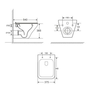 Унитаз Bond Cube F11-10 подвесной Белый с сиденьем Микролифт — фото 8, Подвесные унитазы
