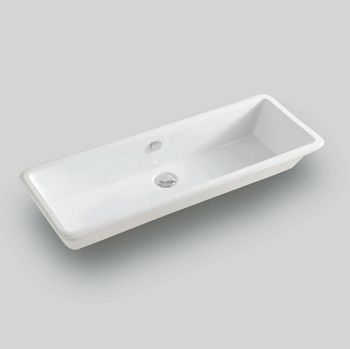 Раковина Artceram Gea 90 GEL002 01 00 Белая — фото 2, Раковины встраиваемые снизу